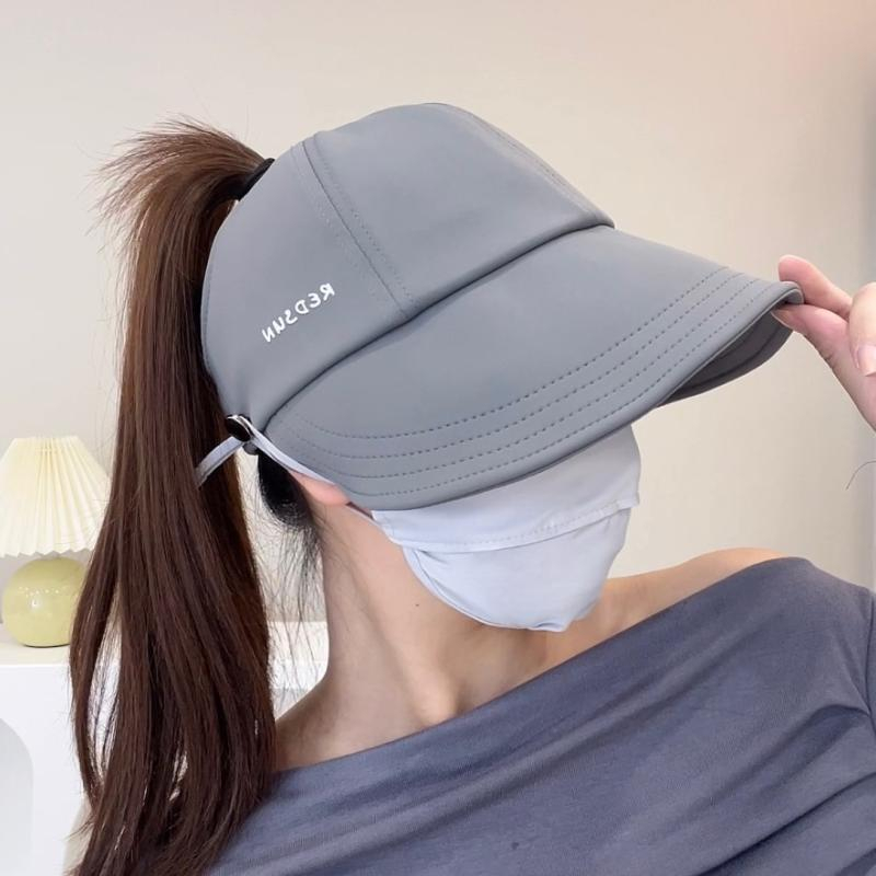 Mũ Tai Bèo Vải Lụa Lạnh Hở Chóp Che Nắng