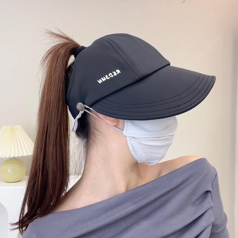 Mũ Tai Bèo Vải Lụa Lạnh Hở Chóp Che Nắng
