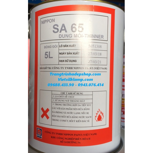 Dung môi - pha sơn NIPPON Thinner SA-65 (5L) | Shopee Việt Nam
