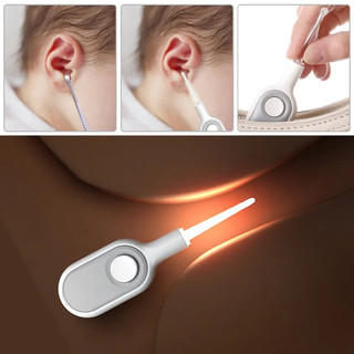 (tặng thêm pin ) Dụng cụ ráy tai A1 mini có đèn led  đầu silicon an toàn cho mọi người