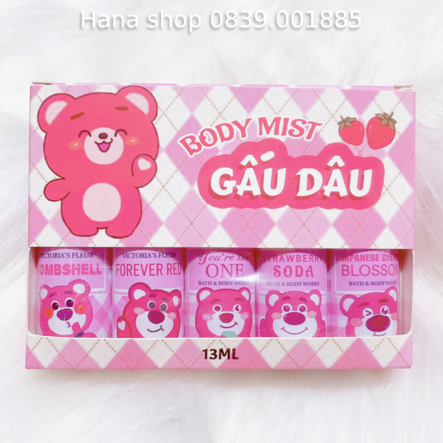 Hộp giấy Gấu Dâu (set 3 chai - 5 chai) | Shopee Việt Nam