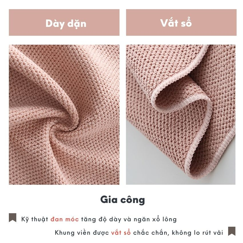 Khăn lau tay treo bếp vải microfiber có móc treo sang trọng, khăn lau bếp cao cấp có móc treo siêu thấm | BigBuy360 - bigbuy360.vn