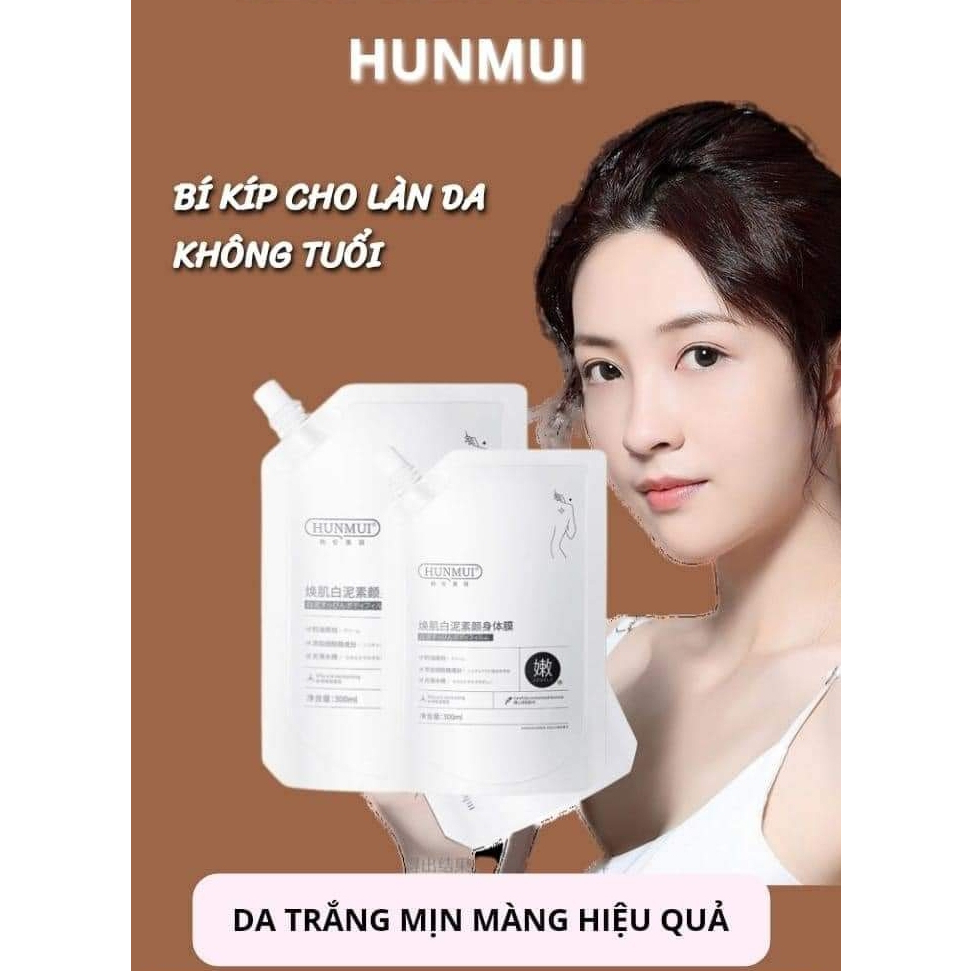 Mặt Nạ Ủ Trắng Body Hunmui 300ml Dạng Bịch Có Vòi Shopee Việt Nam