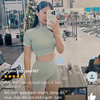 Bộ đồ thể thao tập gym,yoga nữ BOTEE INTENSITY chất dệt kim dày dặn che khuyết điểm (TÁCH LẺ BÁN)