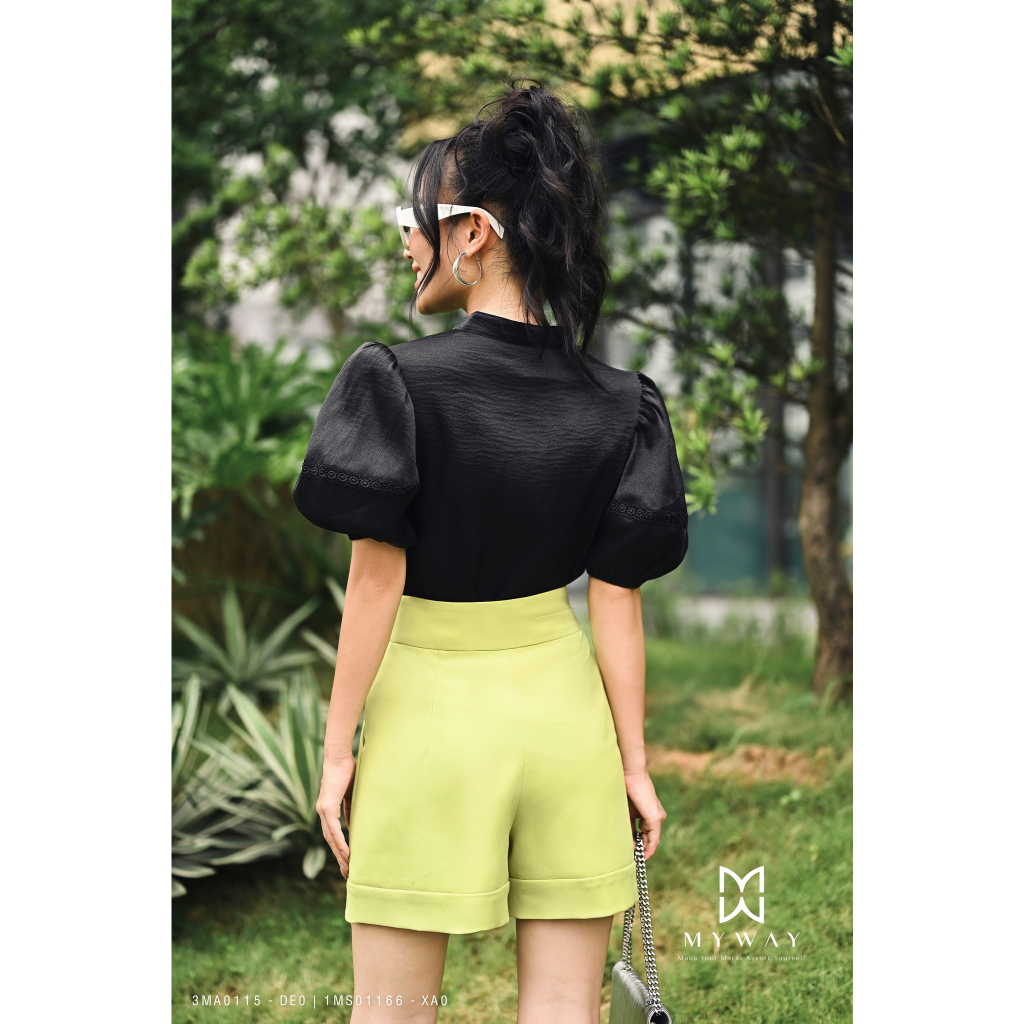 Ảnh Quần Short Nữ MY WAY Hai Cúc Sang Trọng 1MS01166 2