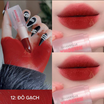 Son thỏi lì, lên màu siêu xinh ANGELUX Lipstick 12_Đỏ Gạch