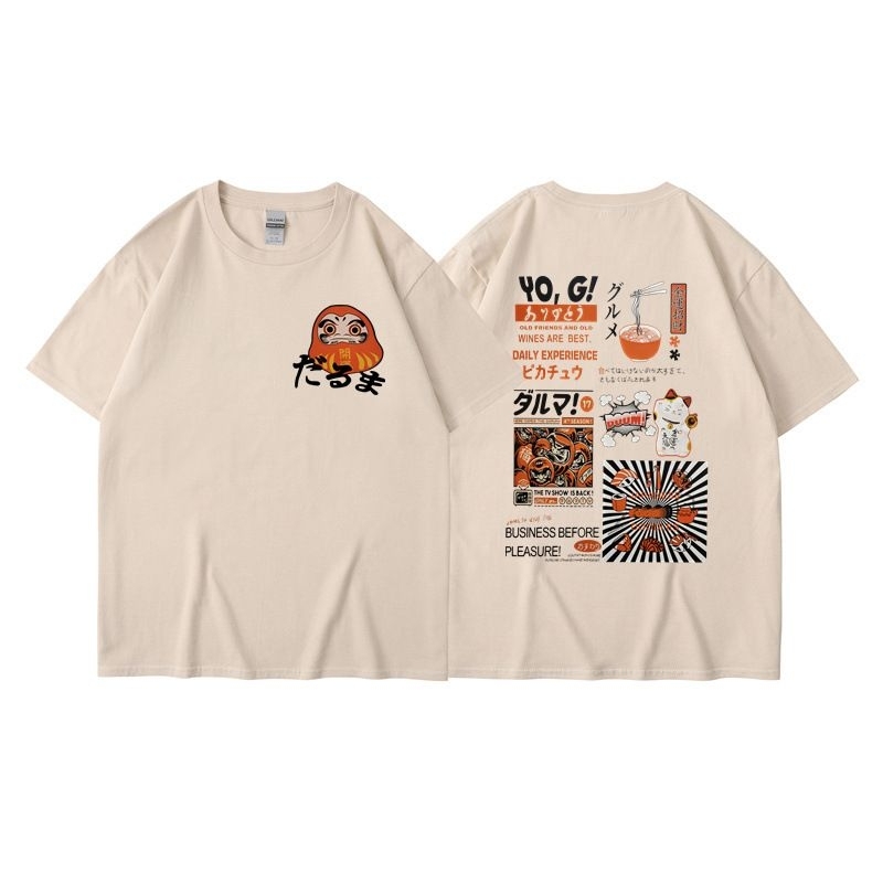 Áo Thun Nam Họa Tiết Nhật Daruma