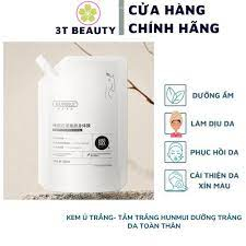 Mặt Nạ Ủ Trắng Body Giúp Da Trắng Sáng Mềm Mịn Dưỡng Ẩm HUNMUI 300ml Dạng Bịch Có Vòi