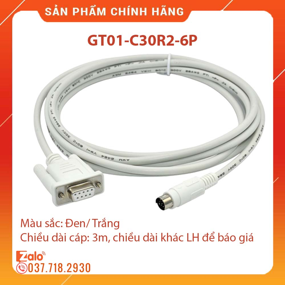 Cáp GT01-C30R2-6P kết nối HMI Mitsubishi với PLC Mitsubishi Q - GT01 ...
