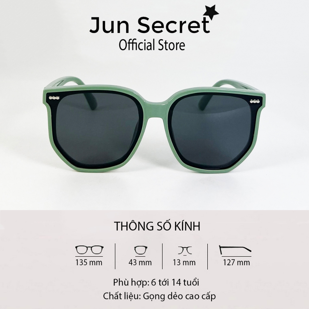 Ảnh Kính mát bé cao cấp Jun Secret gọng dẻo xịn, chống chói, chống tia UV dành cho bé từ 6 đến 15 tuổi JS7055 1