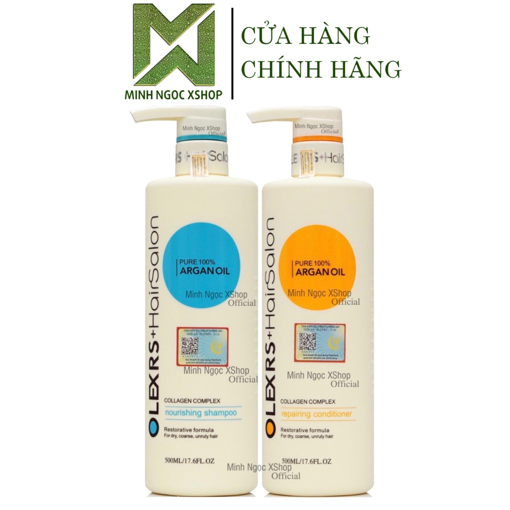 Ảnh Cặp dầu gội xả Olexrs Argan Oil Collagen Hair Salon 500ML - 960ML 2
