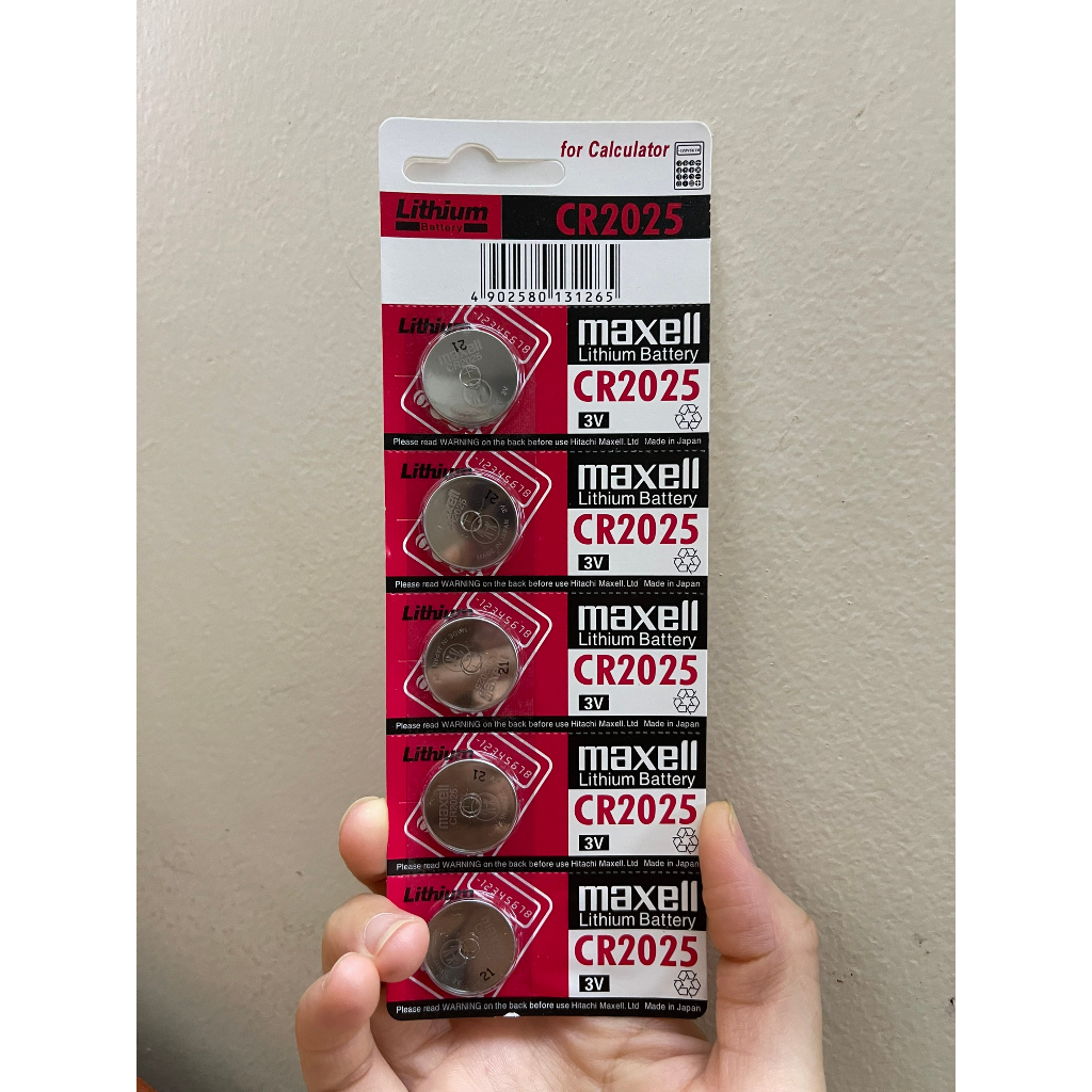 Vỉ 5 viên pin Maxel CR2025 3V chính hãng Nhật Bản,pin Maxell 2025 thay ...