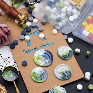 50 Hạt sáp niêm phong thư – hạt wax seal đa màu sắc, hạt nến trang trí làm thiệp scrapbook handmade