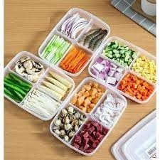 Hộp đựng thực phẩm sạch có 4 ngăn
