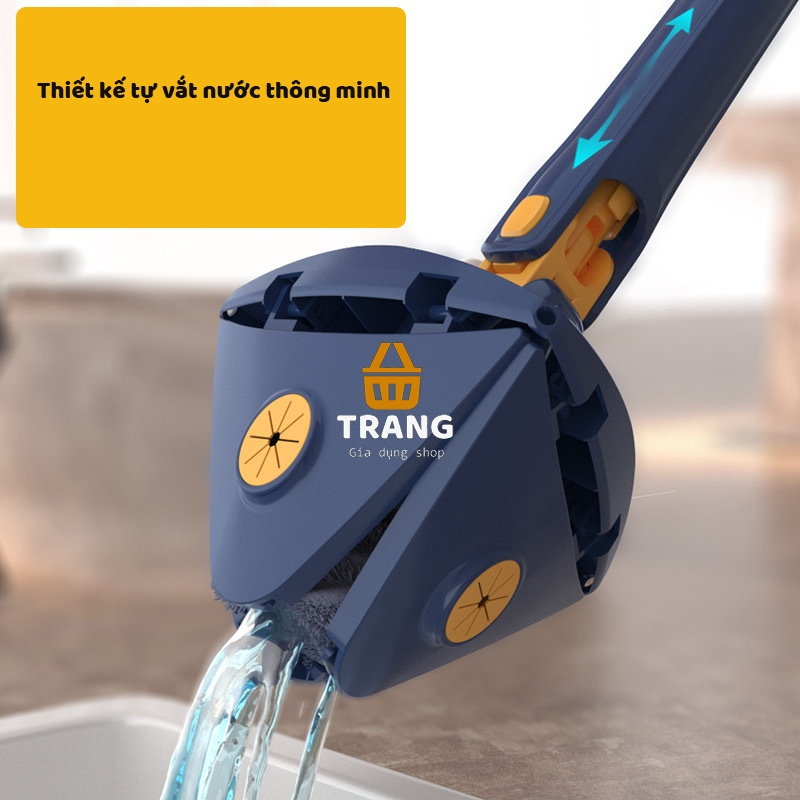 Cây lau tam giác tự vắt xoay 360 độ đa năng