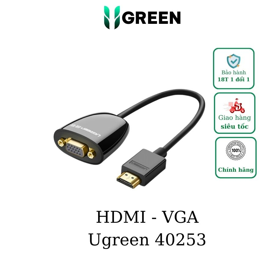 Cáp chuyển HDMI to VGA Ugreen 40253 | Shopee Việt Nam