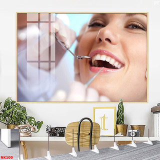 Tranh Treo Tường Tráng Gương Hàm Răng Đẹp Phù Hợp Trang Trí Nha Khoa OHA Decor