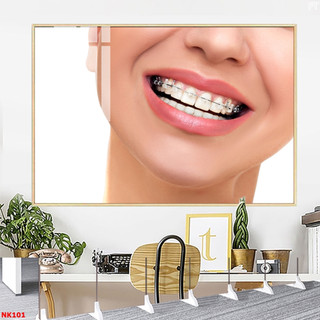 Tranh Treo Tường Tráng Gương Hàm Răng Đẹp Phù Hợp Trang Trí Nha Khoa OHA Decor