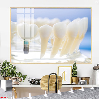 Tranh Treo Tường Tráng Gương Hàm Răng Đẹp Phù Hợp Trang Trí Nha Khoa OHA Decor