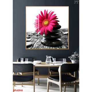 Tranh Tráng Gương Treo Tường Hình Vuông Trang Trí Spa Yên Bình, Thoải Mái Oha Decor
