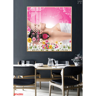 Tranh Tráng Gương Treo Tường Hình Vuông Trang Trí Spa Yên Bình, Thoải Mái Oha Decor