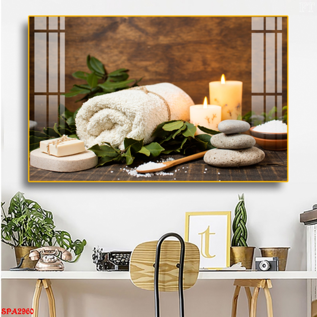 Tranh Treo Tường Tráng Gương Trang Trí Spa Hiện Đại 