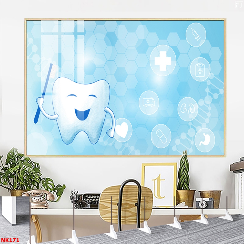 Tranh Tráng Gương Treo Tường Chủ Đề Nha Khoa