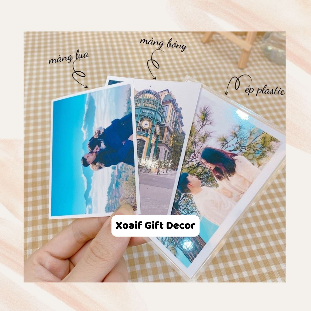 Combo 20 ảnh in theo yêu cầu từ điện thoại 6×9 cm ép plastic
