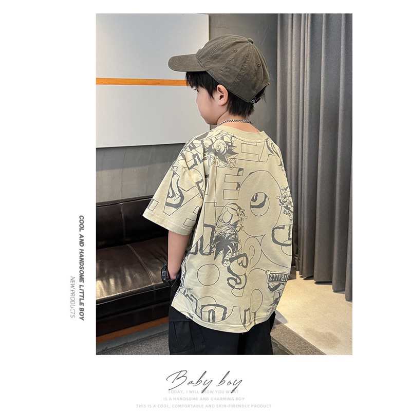 Bộ quần áo trẻ em 25-55kg quần áo bé trai chất cotton hàng QC