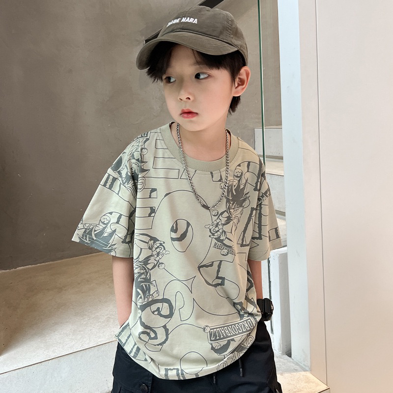 Bộ quần áo trẻ em 25-55kg quần áo bé trai chất cotton hàng QC