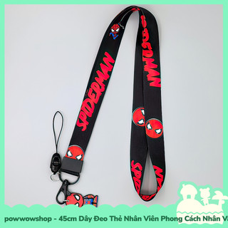 Dây Đeo Thẻ 45cm Sử Dụng Móc Bao Đựng Thẻ Nhân Viên Phong Cách Nhân Vật Siêu Anh Hùng Superheroes Chi