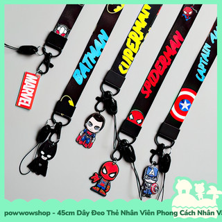Dây Đeo Thẻ 45cm Sử Dụng Móc Bao Đựng Thẻ Nhân Viên Phong Cách Nhân Vật Siêu Anh Hùng Superheroes Chi