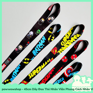 Dây Đeo Thẻ 45cm Sử Dụng Móc Bao Đựng Thẻ Nhân Viên Phong Cách Nhân Vật Siêu Anh Hùng Superheroes Chi