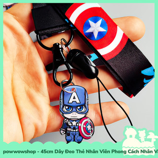 Dây Đeo Thẻ 45cm Sử Dụng Móc Bao Đựng Thẻ Nhân Viên Phong Cách Nhân Vật Siêu Anh Hùng Superheroes Chi