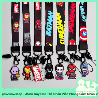 Dây Đeo Thẻ 45cm Sử Dụng Móc Bao Đựng Thẻ Nhân Viên Phong Cách Nhân Vật Siêu Anh Hùng Superheroes Chi