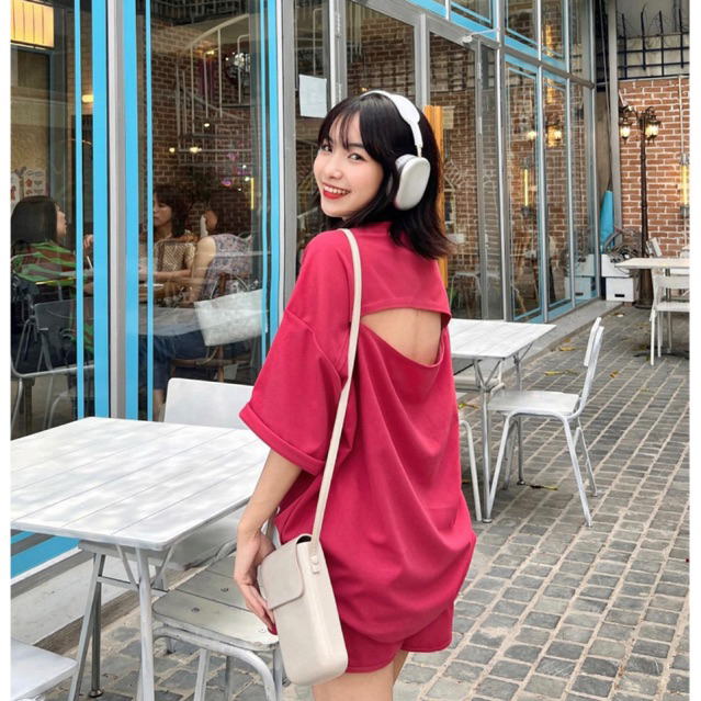 Set áo khoét lưng kèm quần sooc chất tổ ong nhỏ cực đanh, 8769 hàng qccc.