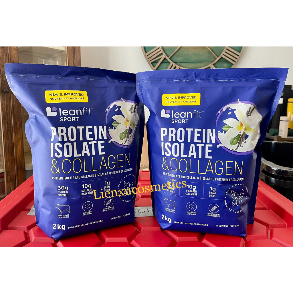 [Mẫu mới] Bột Whey protein isolate& collagen Leanfit sport 2kg; Hsd
