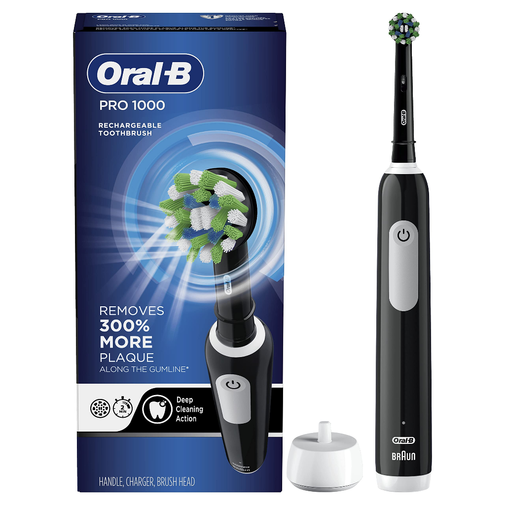 Bàn Chải Đánh Răng Điện OralB Pro1000 Cảm Biến Lực Chải, Làm Sạch