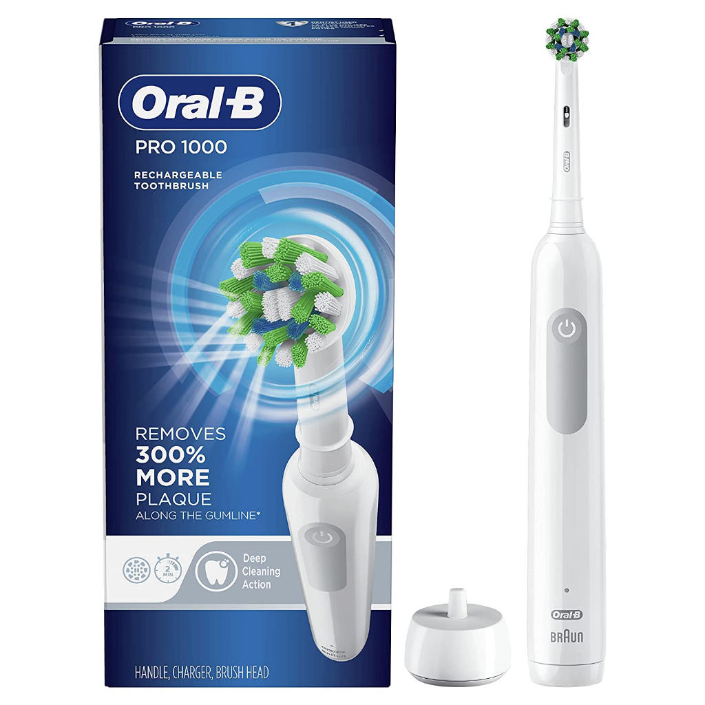 Bàn Chải Đánh Răng Điện OralB Pro1000 Cảm Biến Lực Chải, Làm Sạch