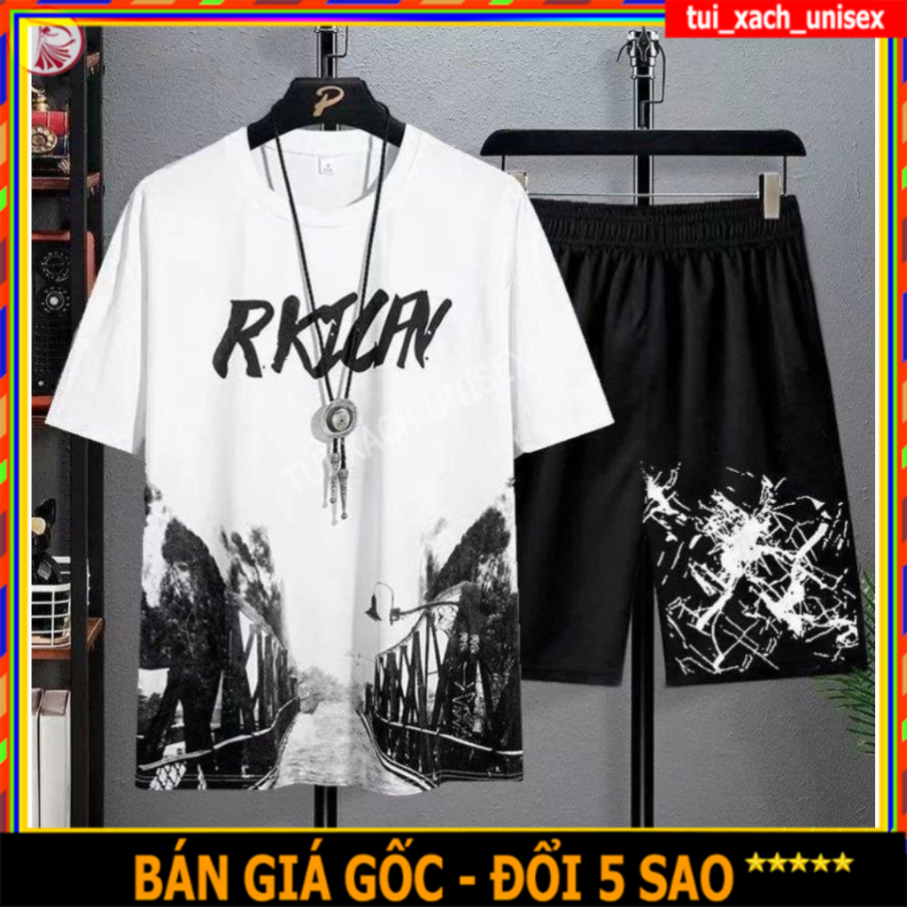 Đồ Bộ Quần Áo Thể Thao Nam Mùa Hè Chất Thun Mè Co Giãn 4 Chiều 2 Màu Cây Cầu BC