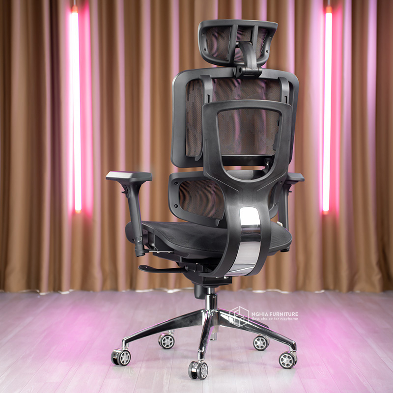 Ảnh Ghế công thái học Nghia Furniture Ergonomic Life 02 điều chỉnh tựa lưng 5 cấp, big size 4