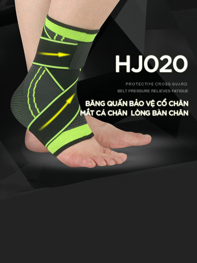 Ảnh Băng Quấn Bảo Vệ Cổ Chân Chính Hãng Băng Cổ Chân Mắt Cá Chân Chất Liệu Thun Thoáng Mát Cleacco BQBVCC Boro Sport 2