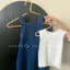 Yếm jean cho bé gái. Set yếm jean kèm áo cotton trắng Sofia Candy năng động cho bé 13-45kg