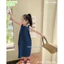 Yếm jean cho bé gái. Set yếm jean kèm áo cotton trắng Sofia Candy năng động cho bé 13-45kg