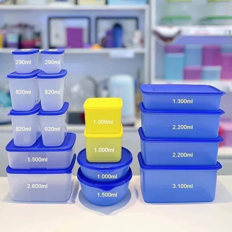 Set 16 hộp trữ đông và mát Tupperware Mega Modern - Hàng chính hãng ...