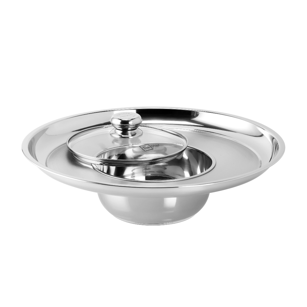 Ảnh Nồi lẩu nón inox , lẩu mâm inox , lẩu vành inox 430 Fivestar dùng cho mọi bếp 16cm | 18cm | 20cm | 22cm , tặng 1 vá canh 2