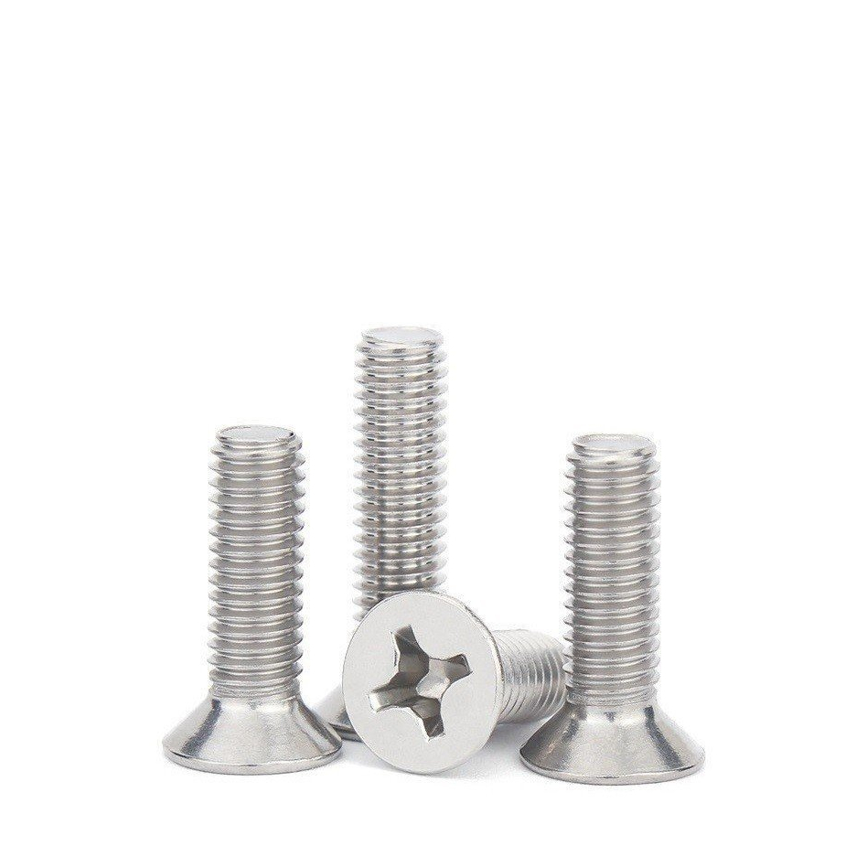 [INOX201] 10 cái M3-M6 vít pake đầu bằng thân bulong inox201 M3-M6