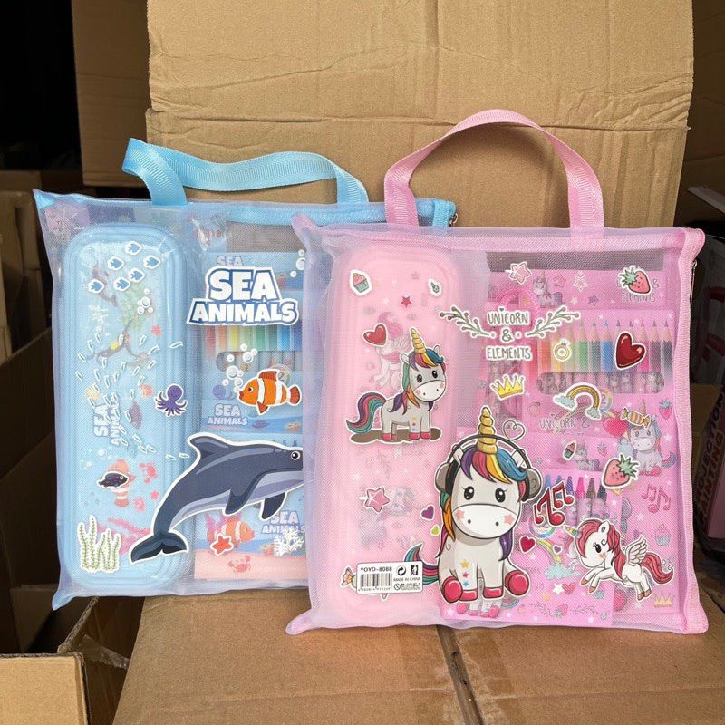 Set túi bút - bộ đồ dùng học tập cho bé trai, bé gái làm quà tặng học sinh (   hót)