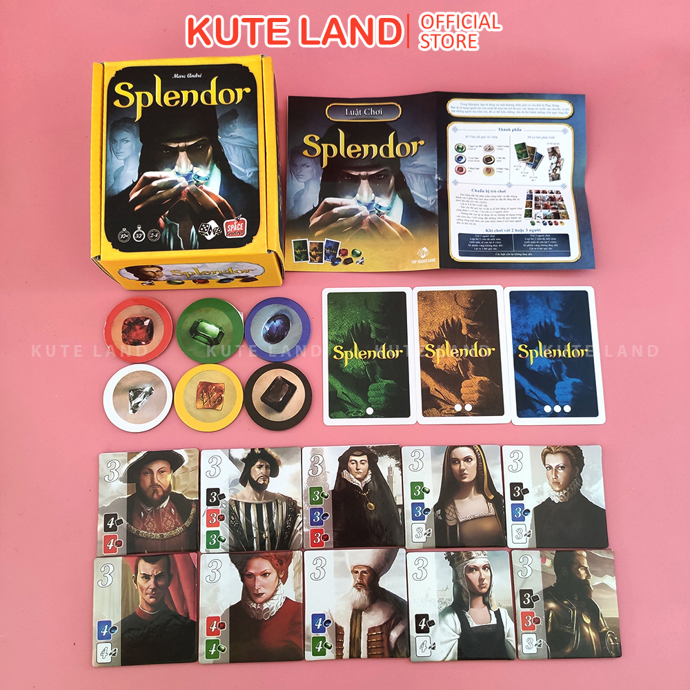 Bài Board Game Việt Hóa Splendor chip giấy cứng việt hóa 100% độc đáo ...