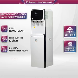 Máy lọc nước nóng lạnh nhập khẩu RO FUJIE WPD5300C, 5 cấp lõi lọc làm lạnh Block lọc nước trực tiếp từ nguồn